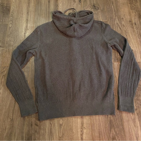 All Saints Metz knit hoodie grey zip up - Picture 3 of 10